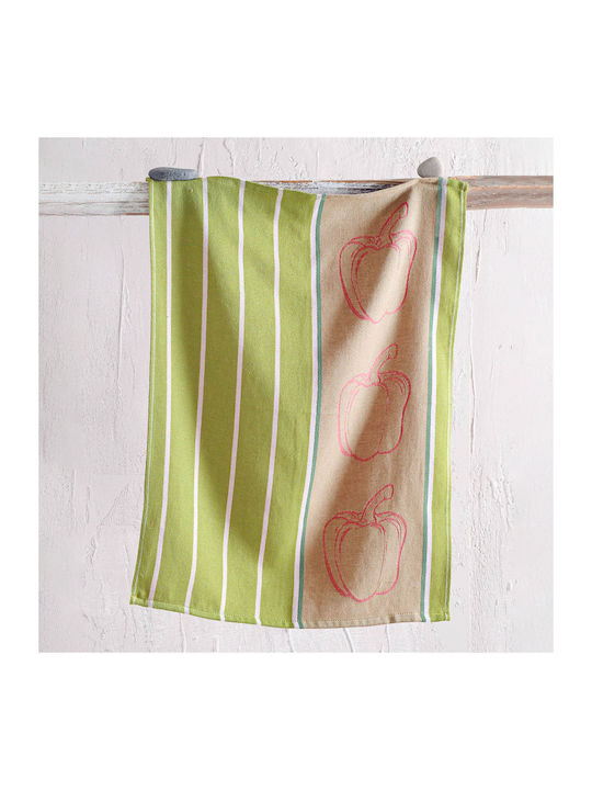 Rythmos Pepper Prosop din 100% Bumbac în Culoarea Verde 50x70cm
