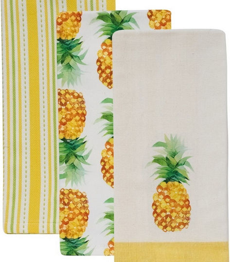 Kentia Fazzy Towel from 100% Cotton in Yellow Color 40x60cm 3pcs Kentia Fazzy Towel from 100% Cotton in Yellow Color 40x60cm 3pcs