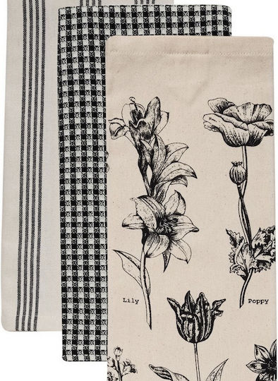 Kentia Fazzy Towel from 100% Cotton in Beige Color 40x60cm 3pcs