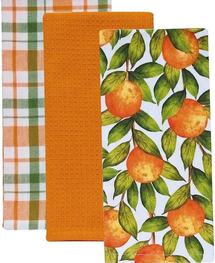 Kentia Fazzy Towel from 100% Cotton in Orange Color 40x60cm 3pcs Kentia Fazzy Towel from 100% Cotton in Orange Color 40x60cm 3pcs