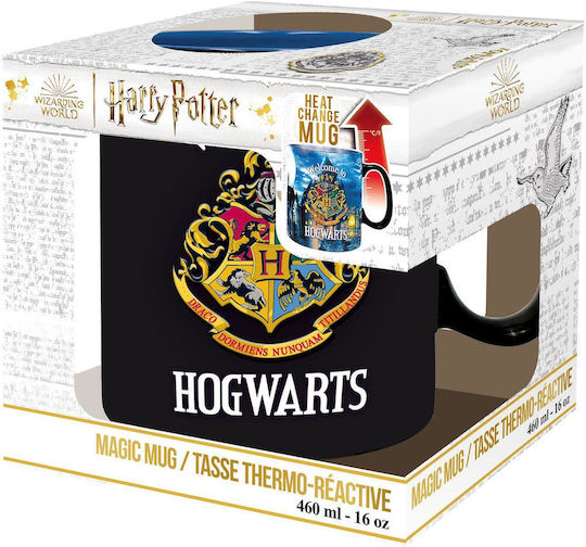 Abysse Hogwarts Heat Change Κούπα Κεραμική Μαύρη 460ml