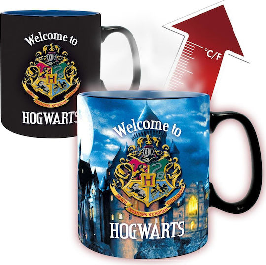Abysse Hogwarts Heat Change Κούπα Κεραμική Μαύρη 460ml
