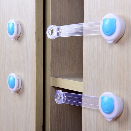 Viosarp Cabinet & Drawer Lock with Sticker made of Plastic in Light Blue Color 1pcs