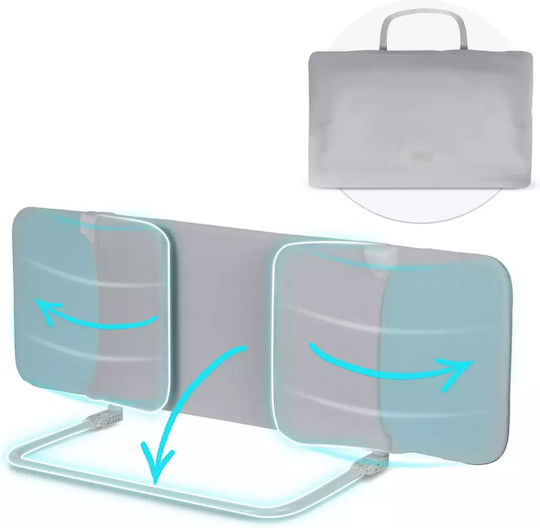 Nukido Pliabil Bară de protecție pentru pat Montaj simplu din Metal în Culoare Gri 150x44x41εκ. 1buc
