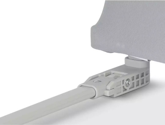 Nukido Pliabil Bară de protecție pentru pat Montaj simplu din Metal în Culoare Gri 150x44x41εκ. 1buc