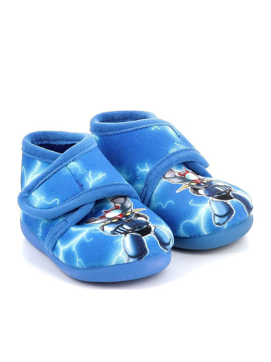Kinderhausschuhe Stiefel Blau