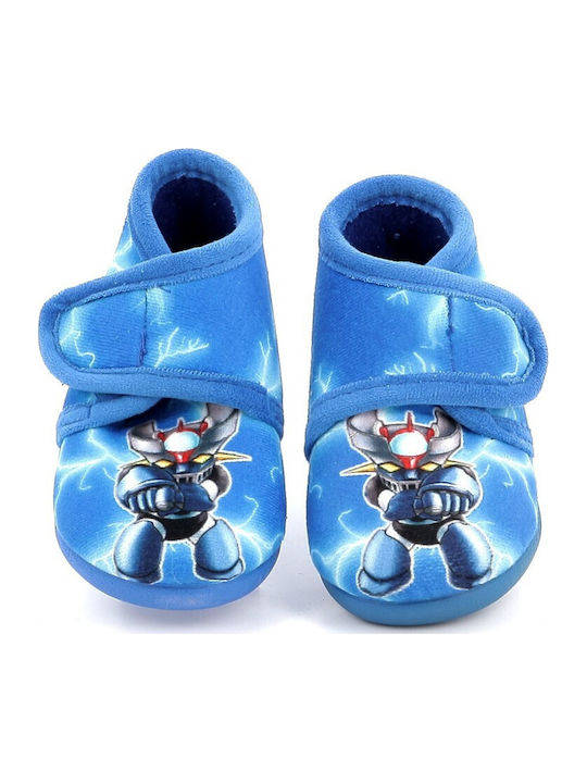 Kinderhausschuhe Stiefel Blau