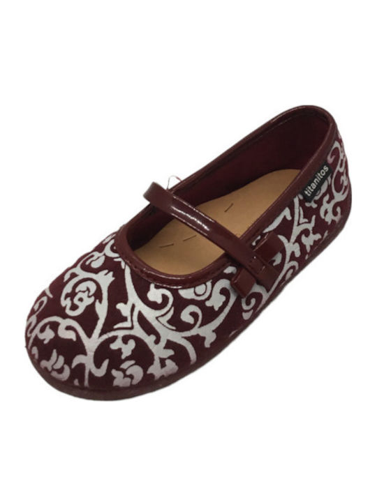 Titanitos Papuci copii Burgundy
