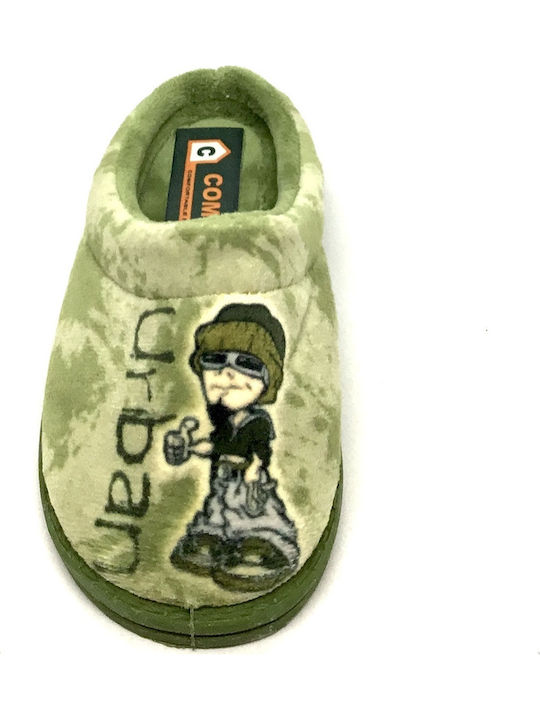 Παιδικές Παντόφλες Χειμερινές Αγόρι Comfy 349-016-green