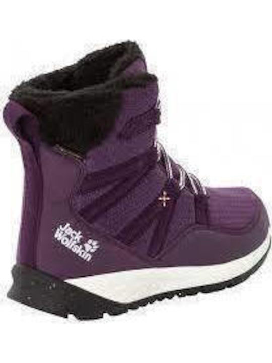 Jack Wolfskin Texapore Kinder-Schneestiefeletten mit Schnürsenkeln Lila
