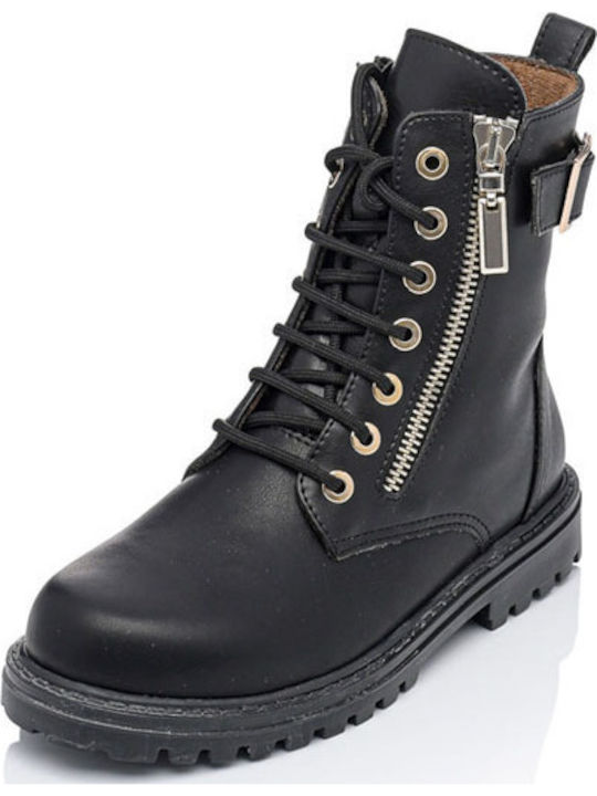 Scarpy Anatomice Cizme Copii cu Fermuar Negre