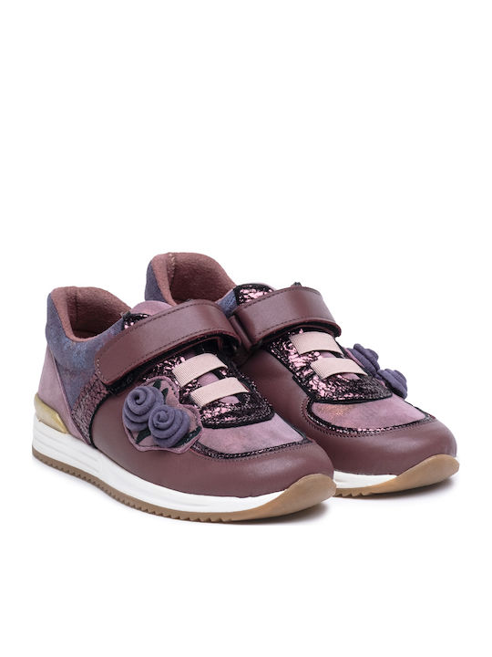 Sneakers Amica Δερμάτινα Ανατομικά Κορίτσι Μωβ Μωβ