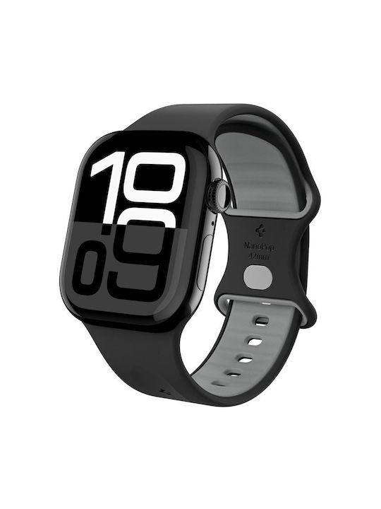 Spigen Nano Pop Каишка Силикон Черен (Apple Watch 6, 7, 8, 9, 10, SE - Spigen)