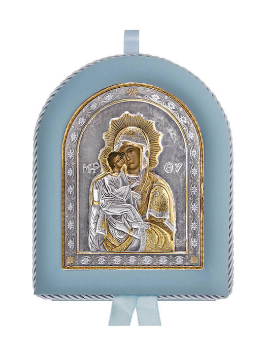 Silber Heilige Ikone Neugeborenes Junge Jungfrau Maria Aκαθίστου 17x14cm Lokale Vergoldungen Silber Heilige Ikone Neugeborenes Junge Jungfrau Maria Aκαθίστου 17x14cm Lokale Vergoldungen