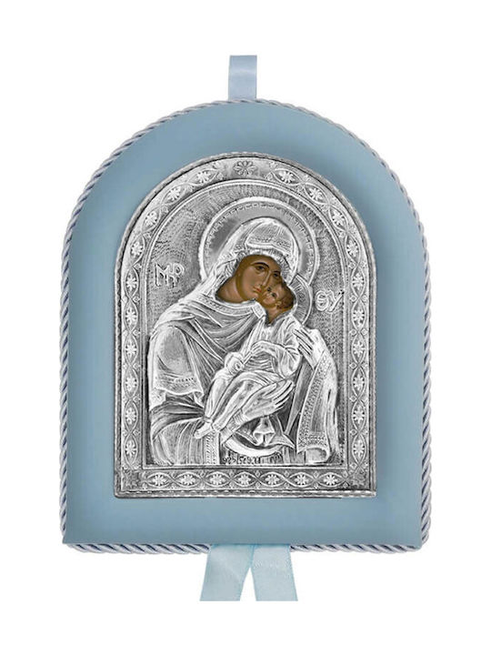 Silberne Heilige Ikone Neugeborenes Junge Jungfrau Maria Glykofilousa 17x14cm Silberne Heilige Ikone Neugeborenes Junge Jungfrau Maria Glykofilousa 17x14cm