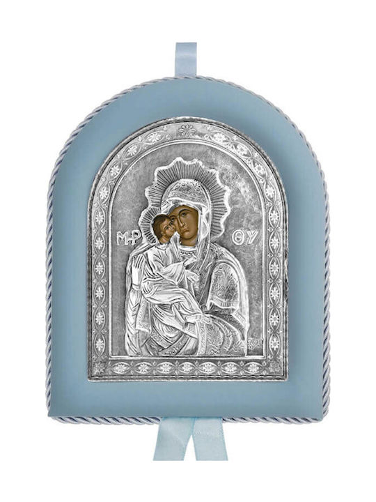 Silberne Heilige Ikone Neugeborenes Junge Jungfrau Maria Aκαθίστου 17x14cm Silberne Heilige Ikone Neugeborenes Junge Jungfrau Maria Aκαθίστου 17x14cm