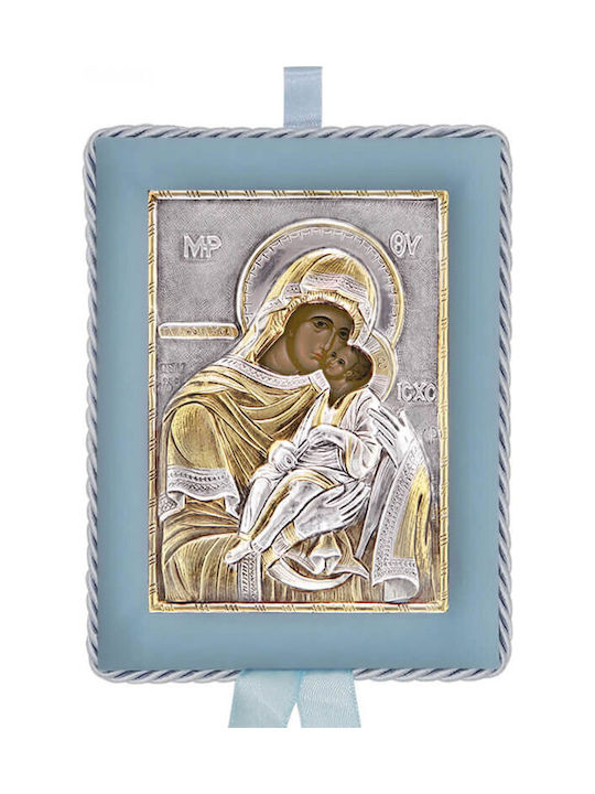 Silberne Heilige Ikone Neugeborenes Junge Jungfrau Maria Glykofilousa 14,5x11,5cm Lokale Vergoldungen Silberne Heilige Ikone Neugeborenes Junge Jungfrau Maria Glykofilousa 14,5x11,5cm Lokale Vergoldungen