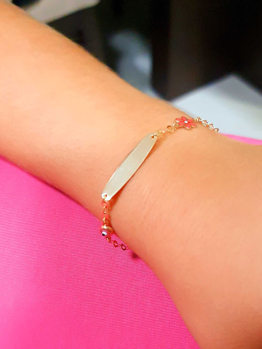 Katsigiannis Kids Bracelet ID from Gold 9K Katsigiannis Kids Bracelet ID from Gold 9K