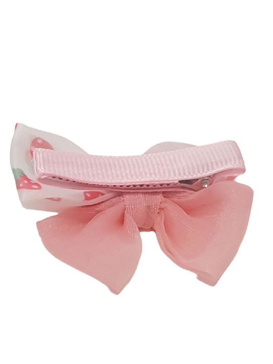 Παιδικό Clip Κοκαλάκι Μαλλιών Bow Ribbon Προστασία Pink Παιδικό Clip Κοκαλάκι Μαλλιών Bow Ribbon Προστασία Pink