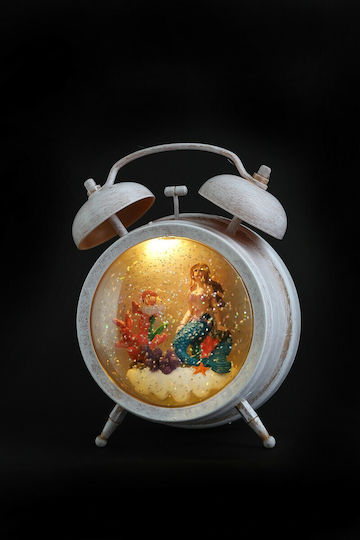 Beige Decorative Alarm Clock 20cm Mermaid Light Sound Usb Wjl912b