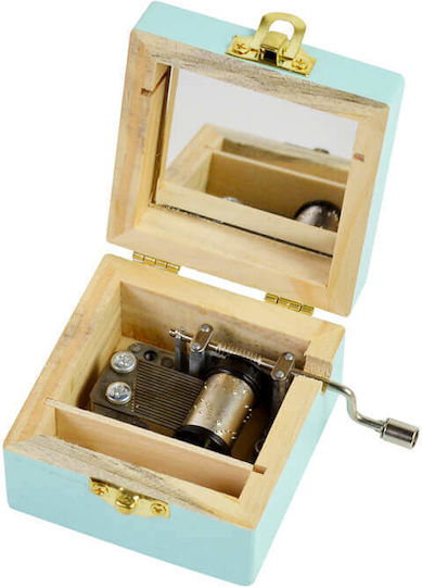 Wooden Musical Jewelry Box Unicorn Hand Crank 8.5cm