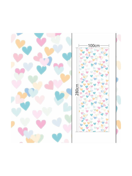 Embossed Wallpaper Colorful Hearts