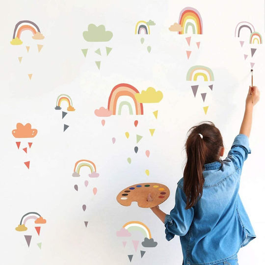 Детски Стикер За Стена Raindrops Rainbow 001596 Детски Стикер За Стена Raindrops Rainbow 001596