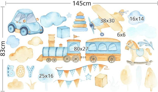 Themen Wandsticker Boy's World 145x83cm