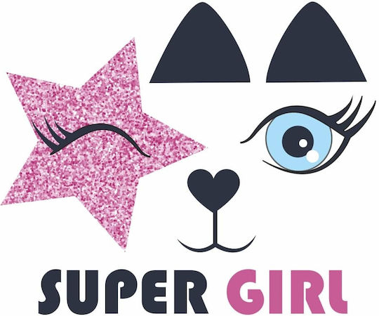 Tür Aufkleber Super Girl 50x40cm