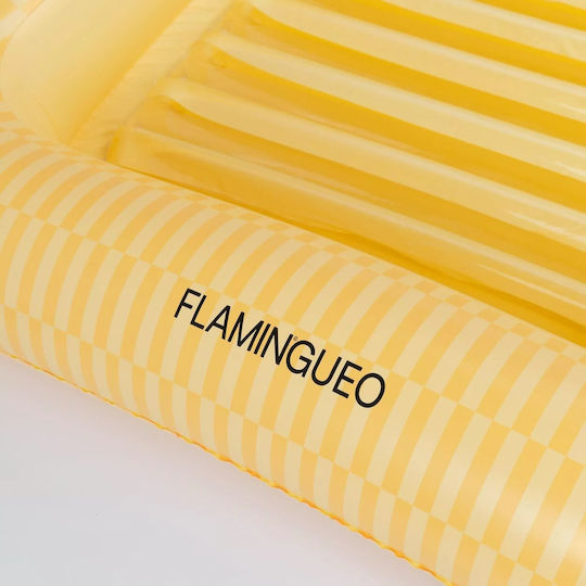 Flamingueo Φουσκωτό Στρώμα Θαλάσσης 2 Ατόμων Κίτρινο 205x140cm