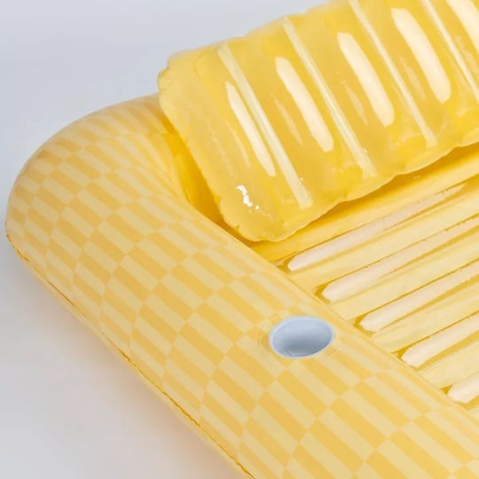 Flamingueo Φουσκωτό Στρώμα Θαλάσσης 2 Ατόμων Κίτρινο 205x140cm