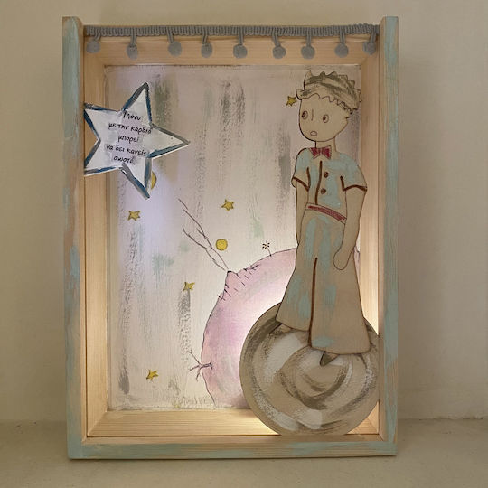 Illuminated Framed Led Little Prince Star