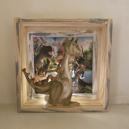 Illuminated Framed Led Dinosaur