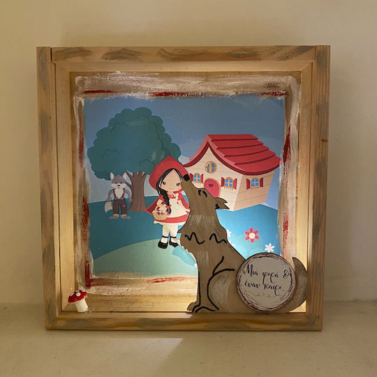 Illuminated Framed Led Red Riding Hood