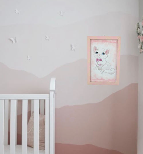 Handmade Wooden Framed Lady Baby