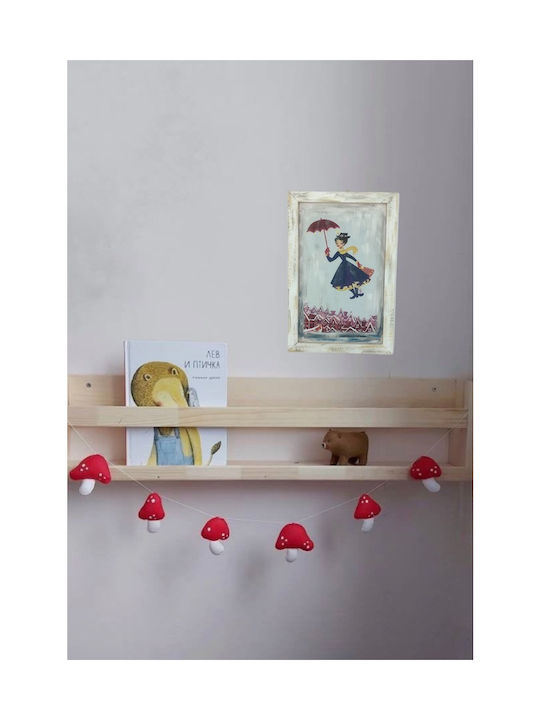 Handgefertigter Hölzernes Gerahmter Mary Poppins