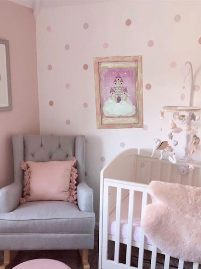 Handmade Wooden Castle Framed Kids Wall Art