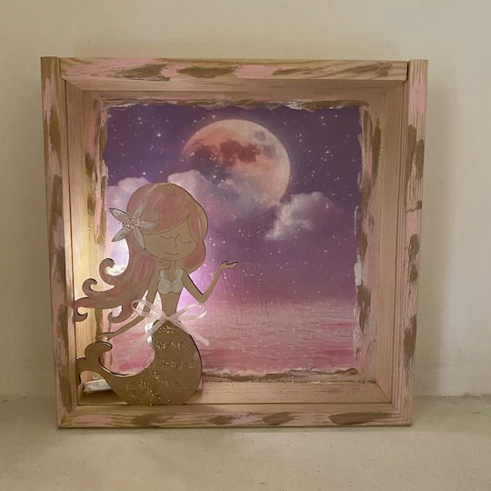 Illuminated Framed Led Mermaid