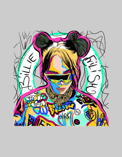 Perne Decorative Pentru Copii Billie Eilish Art Stradal Perne Decorative Pentru Copii Billie Eilish Art Stradal