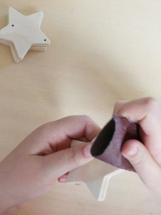 Tresxics Kinder Dekoratives Hängendes Stern Weiß aus Holz