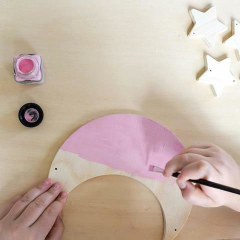 Tresxics Kinderwanddekoration Kit Mond Rosa