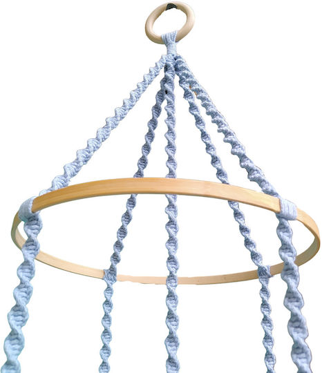 Mobile Macrame Regenbogen Hellblau