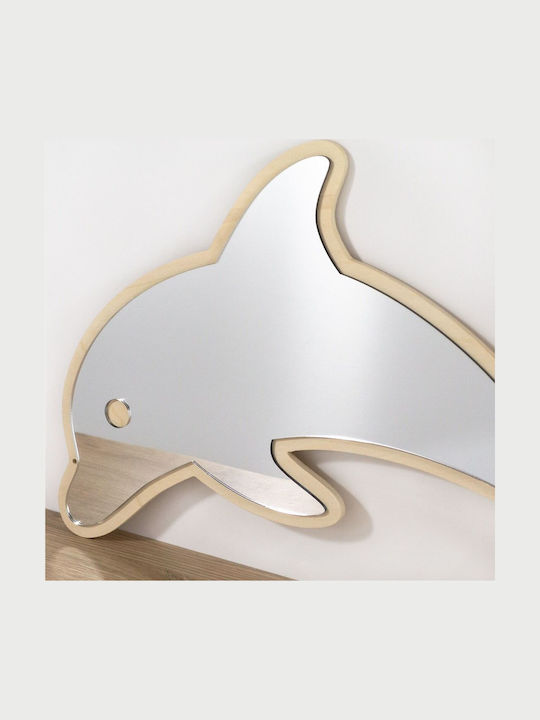 Παιδικός Καθρέπτης Δελφινάκι Plexiglass Καθρέπτη Ασημί Συσκευασία Δώρου Κορίτσι