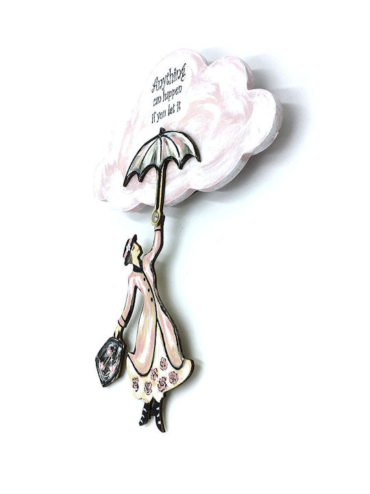 LiebeQueen Kids Wall Decor Cloud Pink made of Wood