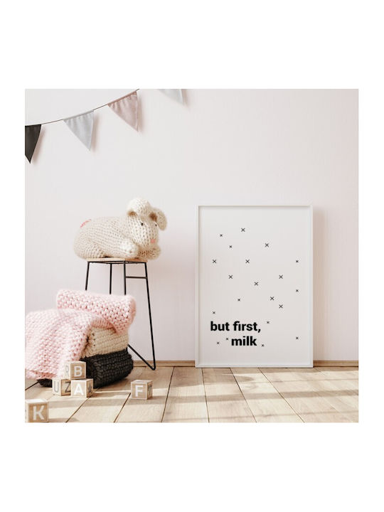 Αφίσες Poster But First Milk Χαρτί 15x20cm
