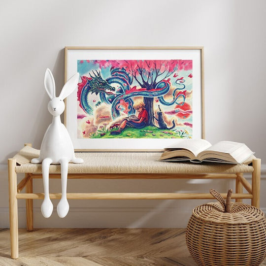 Poster Posters Boy Blue Dragon Paper 20x15cm