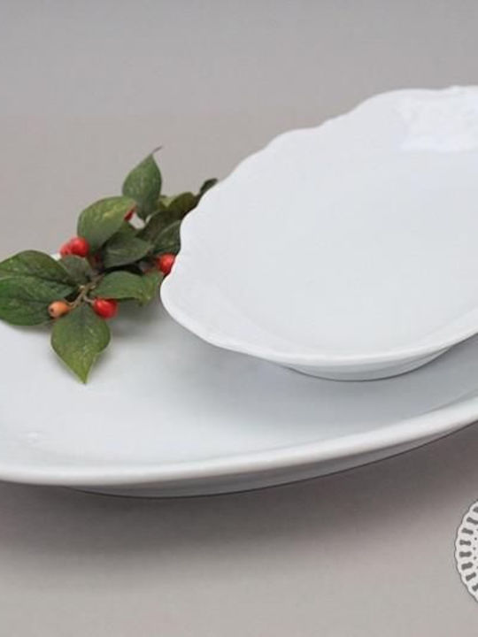 Cmielow Serving Platter Oval made of Porcelain White 33x33cm