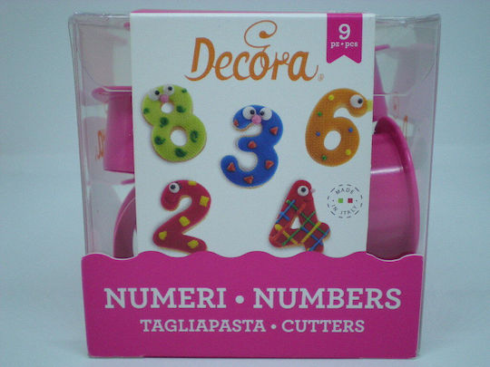 Plastic Cookie Cutter Decora Numbers Set 10 Pieces