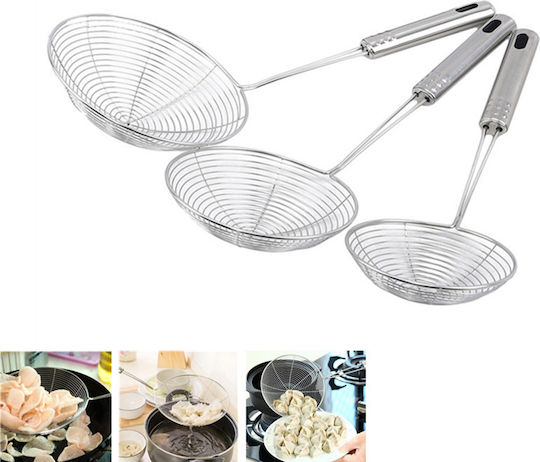Shallow Spoon Spider Strainer Colander Metallic Purple 1pcs
