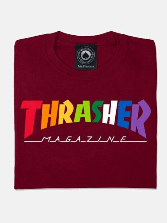 Rainbow Mag T-shirt MAROON